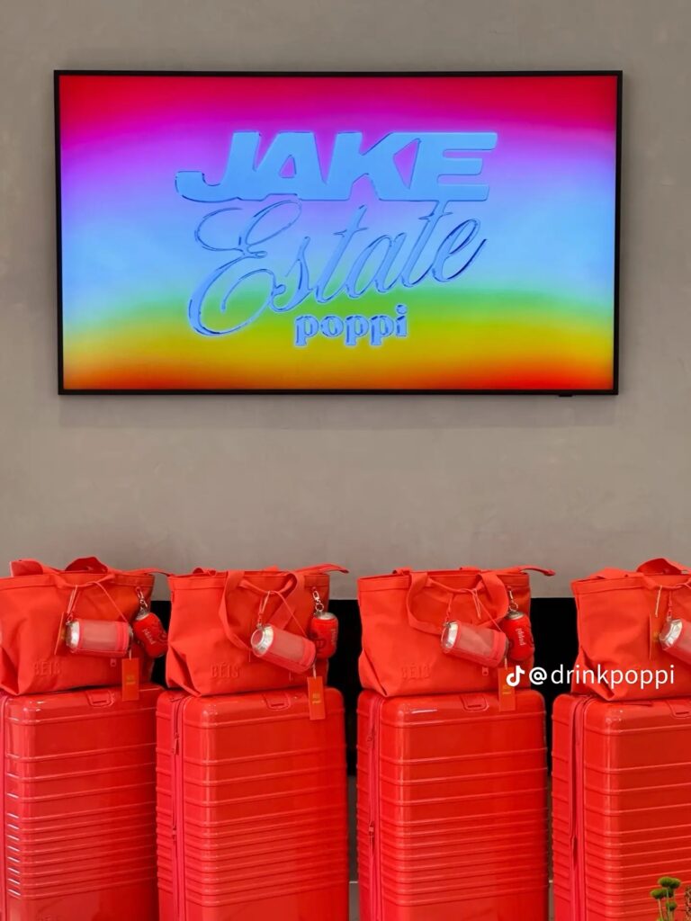 Poppi Coachella marketing strategy influencer house pool setup