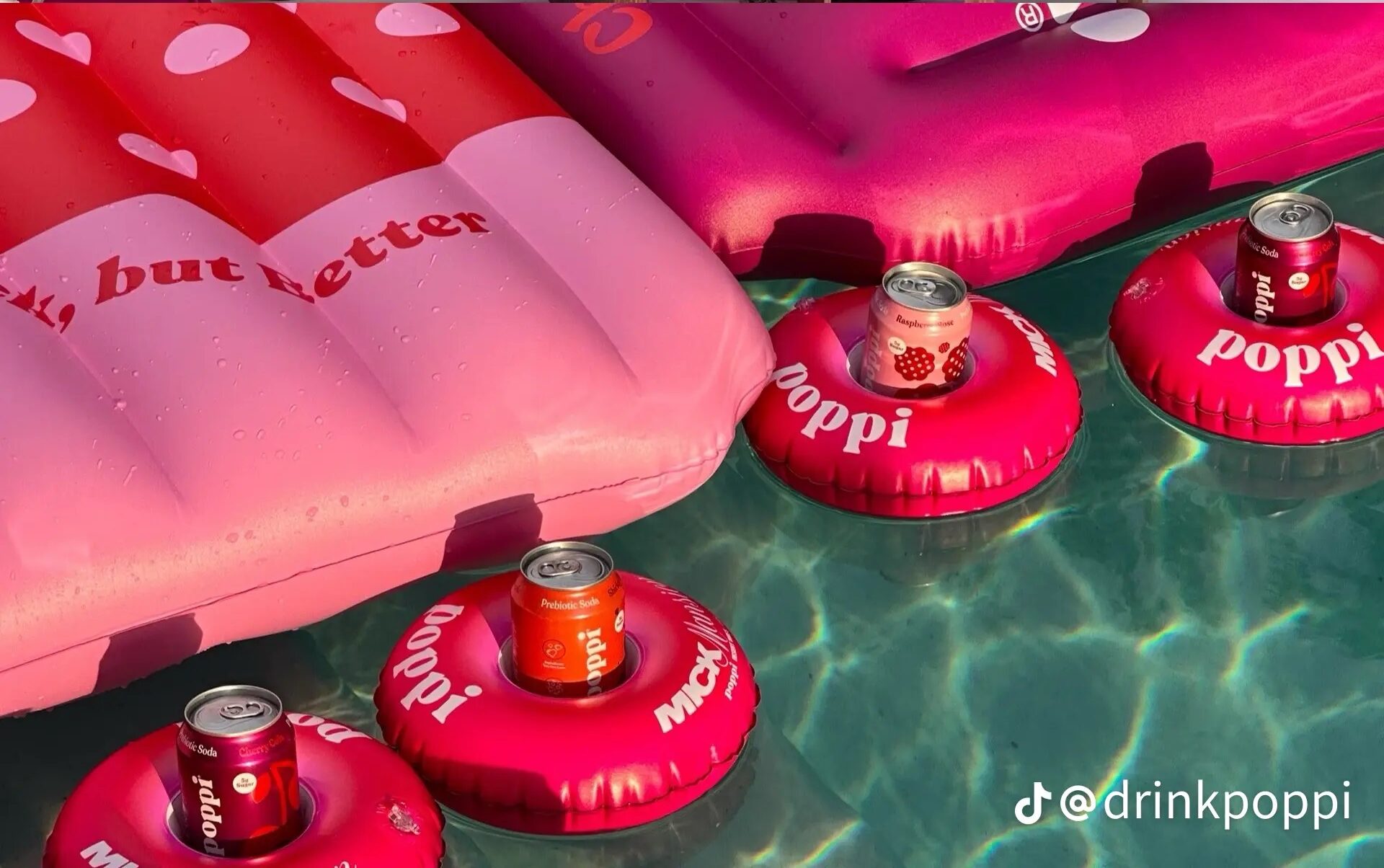 Poppi Coachella marketing strategy influencer house pool setup