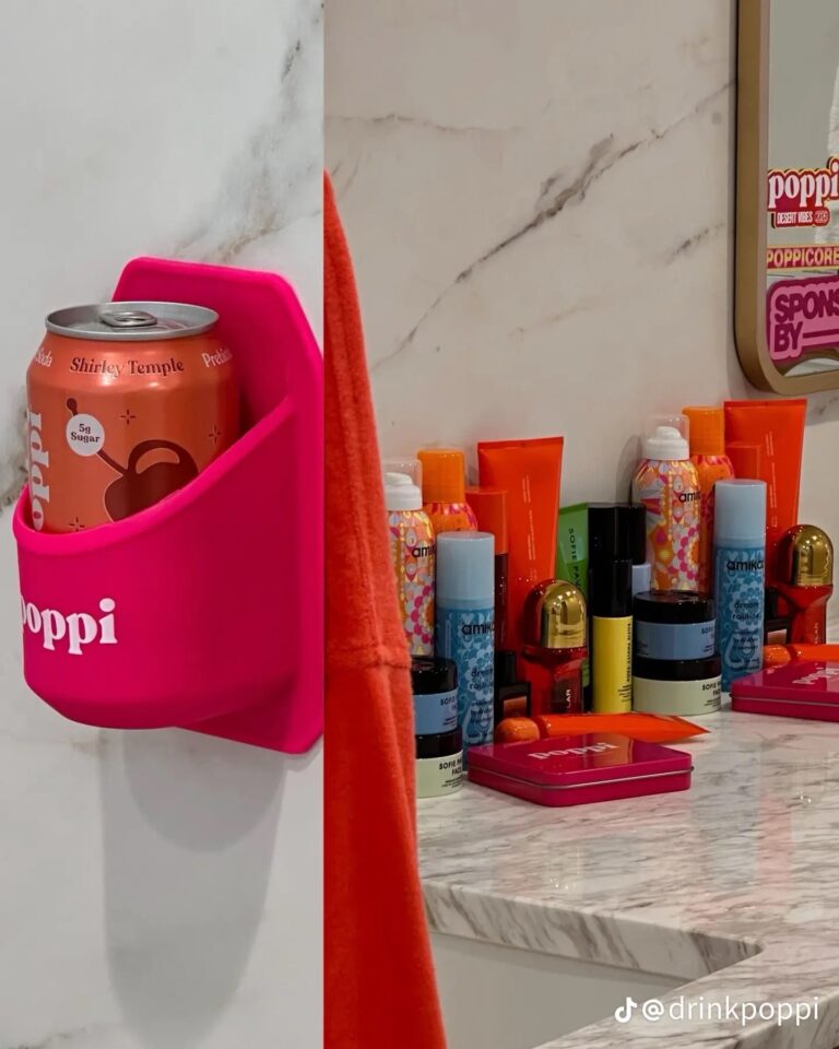 Poppi Coachella marketing strategy influencer house bathroom setup